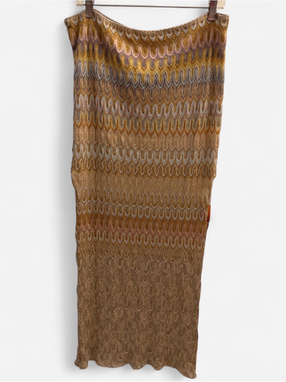 Missoni Metallic Multicolor Knit Maxi Skirt Made in Italy